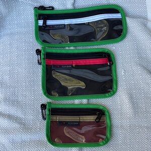 Tom Bihn Mystery Clear Pouches with Green Trim (Set of 3)